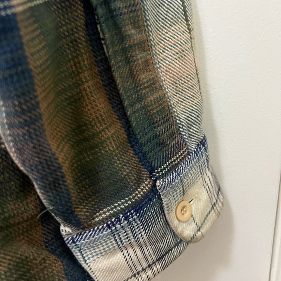 Reed James Loafers Plaid Long Sleeve Button Chest Pocket Shirt Sz Large - Picture 5 of 5